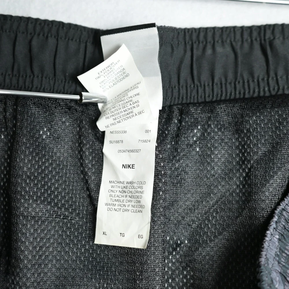 Nike Mens Camo Swim Trunks XL Grey Neon Yellow NESS5338 Board Shorts Lined - Picture 11 of 15